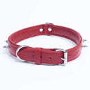 ANGEL "Rotterdam Spiked" Leather Collar 22" x 1" (Valentine Red)