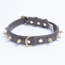 ANGEL "Rotterdam Spiked" Leather Collar 18" x 3/4" (Brown)