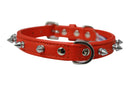 ANGEL "Rotterdam Spiked" Leather Collar 18" x 3/4" (Goldfish Orange)