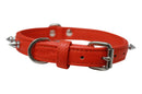 ANGEL "Rotterdam Spiked" Leather Collar 18" x 3/4" (Goldfish Orange)
