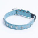 ANGEL "Athens" Leather Cat Collar 10" x 1/2" (Baby Blue)