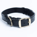 ANGEL "Braided" Leather Collar 26" x 1.25" (Black)