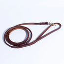 ANGEL "Braided" Leather Leash 72" x 1/2" (Brown)