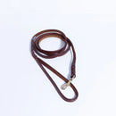 ANGEL "Braided" Leather Leash 72" x 1/2" (Brown)