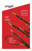 ANGEL "Multi Function Leash" Leather Collar 84" x 3/4" (Brown)