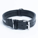 ANGEL "New York Reflective" Leather Collar 22" x 1.5" (Black)