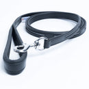 ANGEL "New York Reflective" Leather Leash 72" x 3/4" (Black with Grey Reflective Strip)