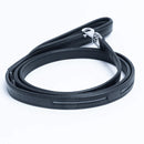 ANGEL "New York Reflective" Leather Leash 72" x 3/4" (Black with Grey Reflective Strip)