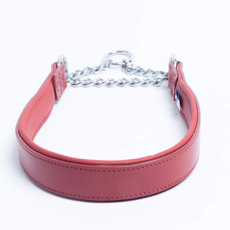 ANGEL "Rio Martingale" Leather Collar 18" x 1" (Red)