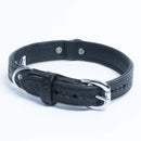 ANGEL "Santa Fe" Leather Collar 16" x 3/4" (Black)