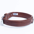 ANGEL "Santa Fe" Leather Collar 18" x 3/4" (Brown)