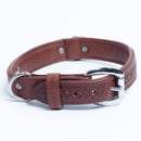 ANGEL "Santa Fe" Leather Collar 18" x 3/4" (Brown)