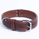 ANGEL "Santa Fe" Leather Collar 22" x 1.5" (Brown)