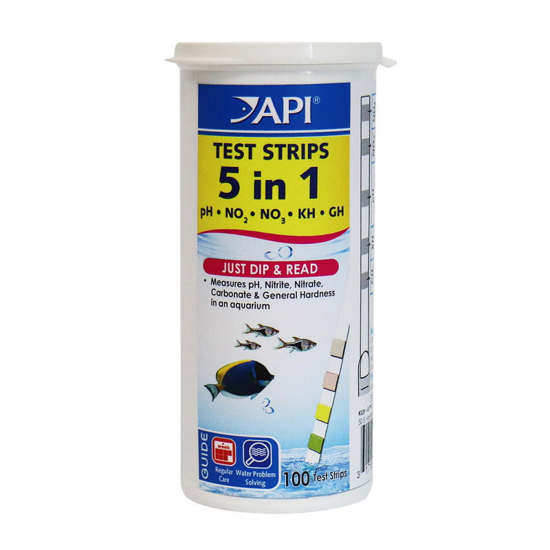 API 5 in 1 Aquarium Test Strips - 100 pk - Just Dip & Read