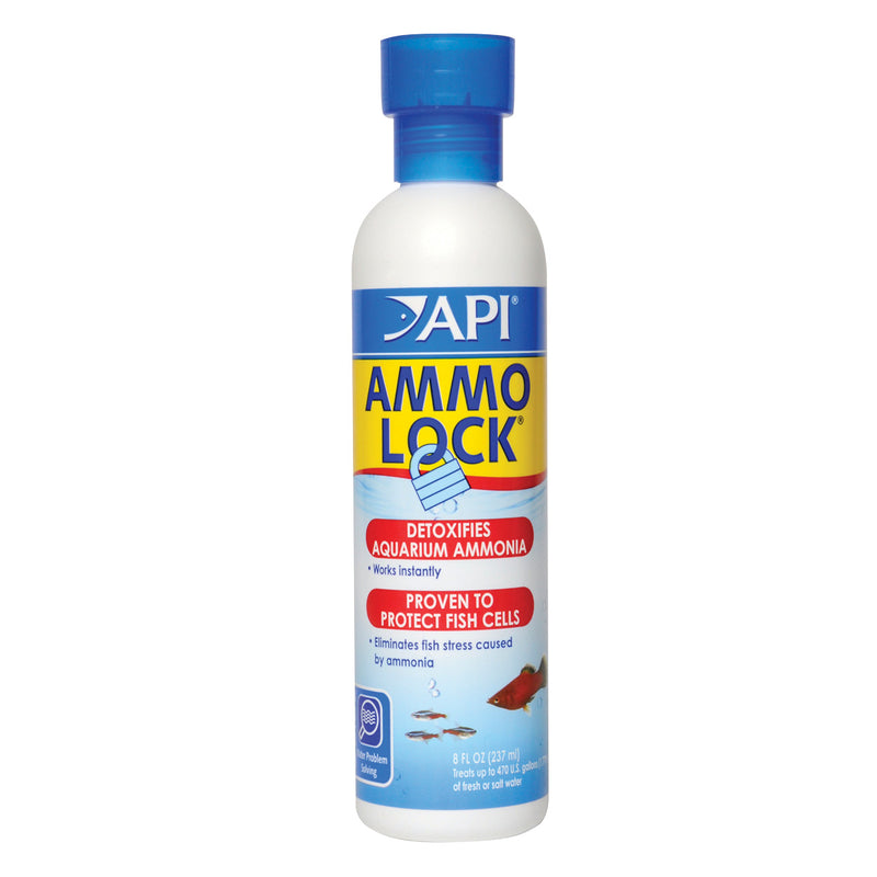 API Ammo-Lock 237ml (8oz) - Detoxifies Aquarium Ammonia - Treats 470 US Gallons