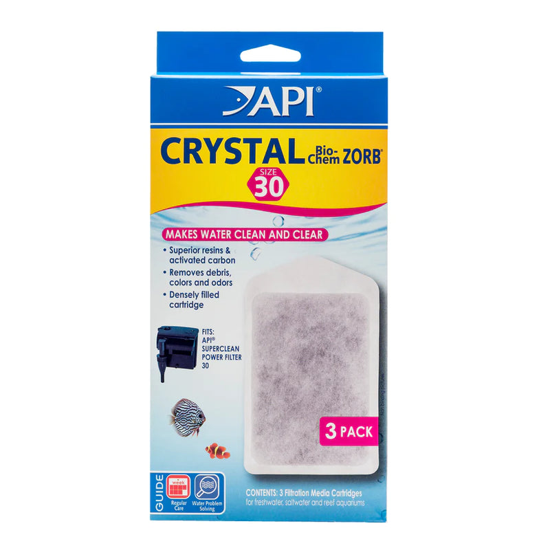 API Crystal Bio-Chem Zorb Refills Size 30 - 3 Pack