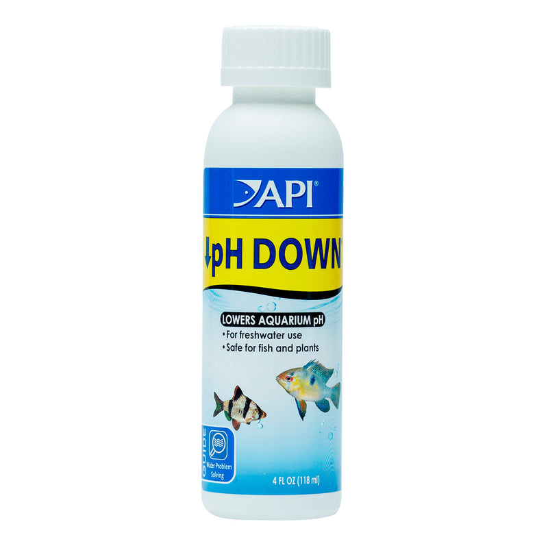 API pH DOWN 118ml (4oz) - Lowers Aquarium pH - Safe for Fish & Plants