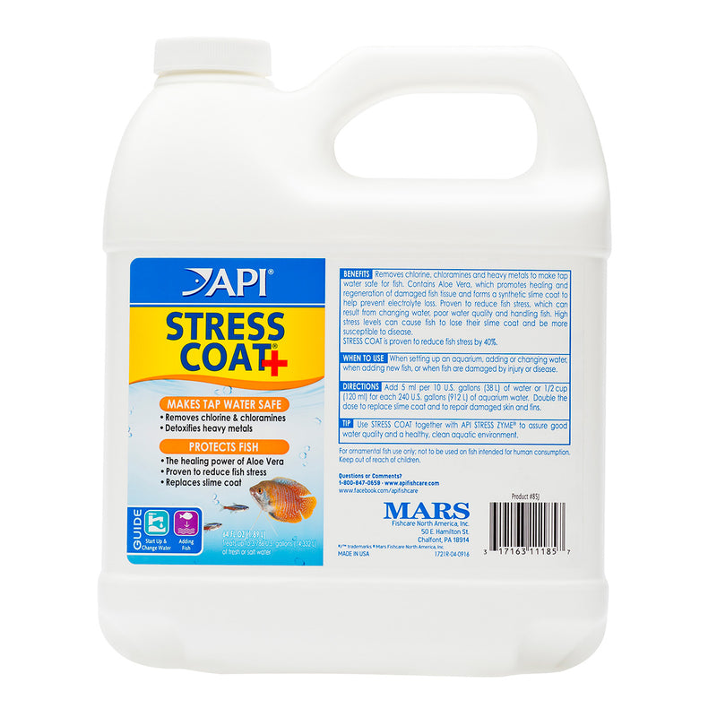 API Stress Coat+ 1.89L (64oz) - Protects Fish - Makes Tap Water Safe