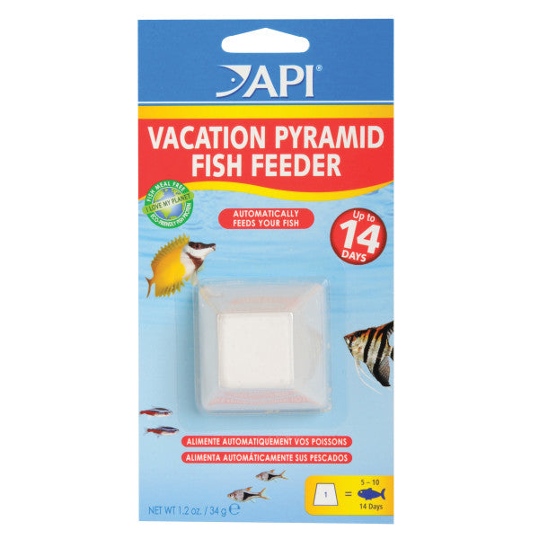 API Vacation Pyramid Fish Feeder - 34g (1 Block) - Time Release Food Block w/ Vitamins