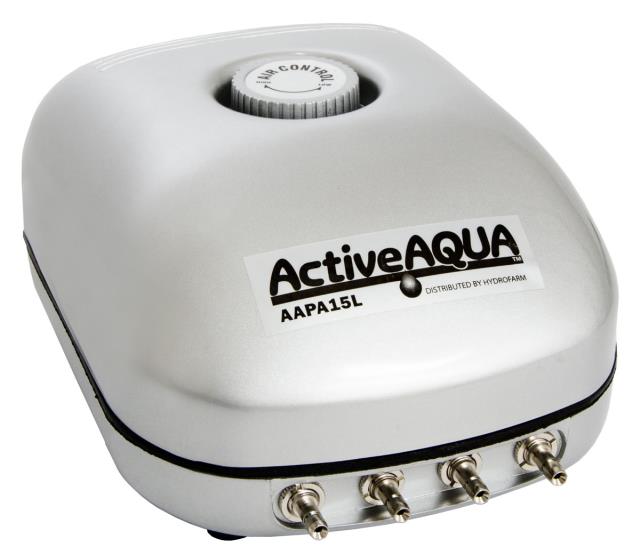 Active Aqua Air Pump 15 - Quad (4) Outlet - Adjustable - Low Power