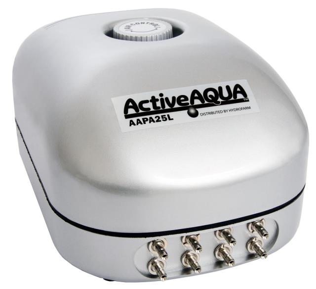 Active Aqua Air Pump 25 - 8 Outlet - Adjustable - Low Power