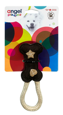 Angel "Playtime" Classic Bone Natural Rope Dog Toy XS/SM