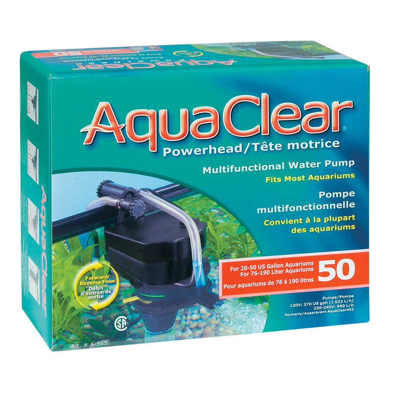 AquaClear Power Head 50 - Pumps 270 GPH - For 20-50 Gallon Aquariums