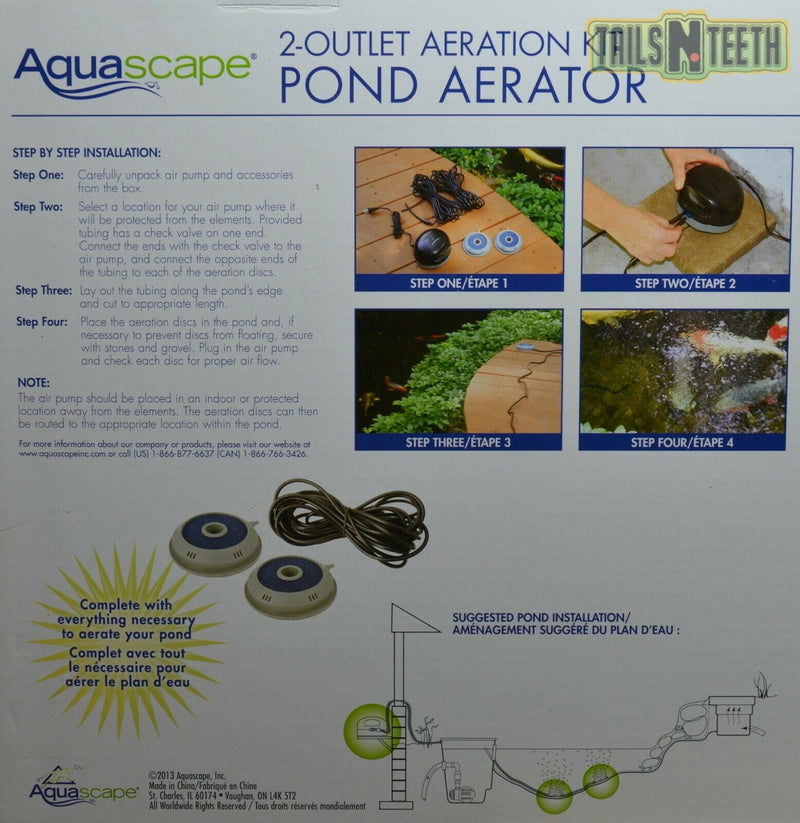 Aquascape 2-Outlet Pond Aeration / De-Icer Kit - Complete With Everything Needed