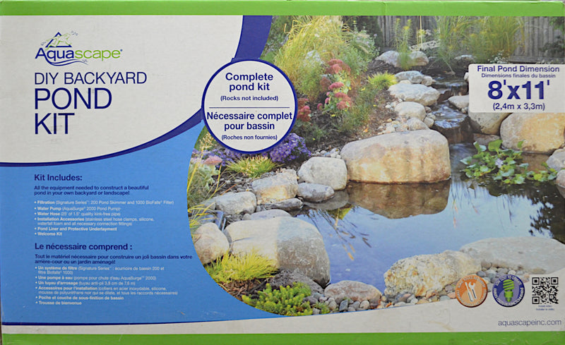 AquaScape DIY Backyard Pond Kit 8' x 11' - Everything Needed for a Beautiful Pond