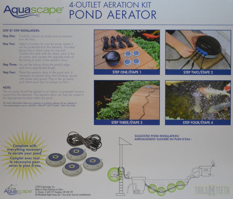 Aquascape 4-Outlet Pond Aeration / De-Icer Kit - Complete With Everything Needed