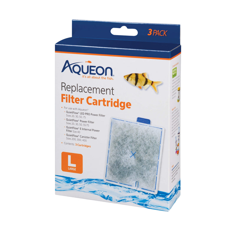 Aqueon Filter Cartridge - Large - 3 Pack ~ Replacement Filter Media