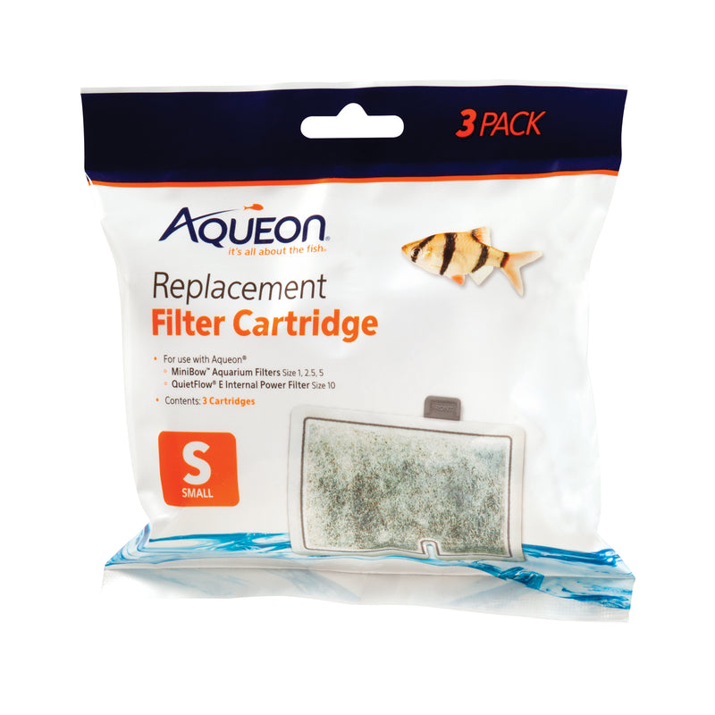 Aqueon Filter Cartridge - Small - 3 Pack ~ Replacement Filter Media