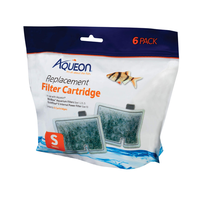 Aqueon Filter Cartridge - Small - 6 Pack ~ Replacement Filter Media