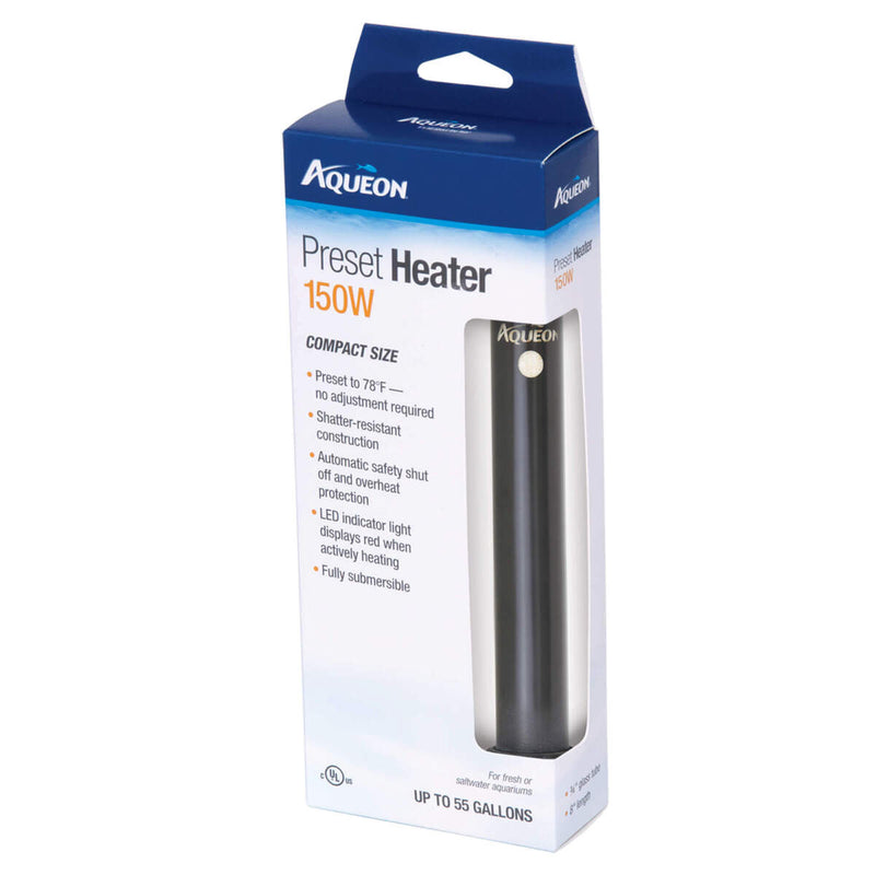 Aqueon Aquatic Preset Heater - 150w - Ideal for Aquariums Up To 55 Gallons