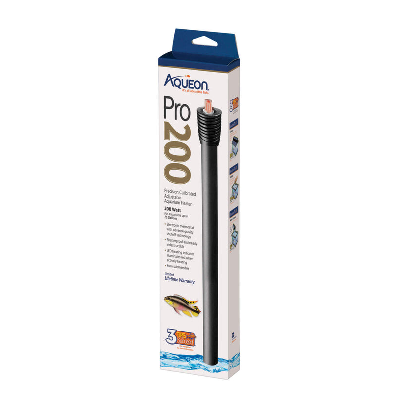 Aqueon Pro Aquatic Heater - 200w - Ideal for Aquariums Up To 75 Gallons