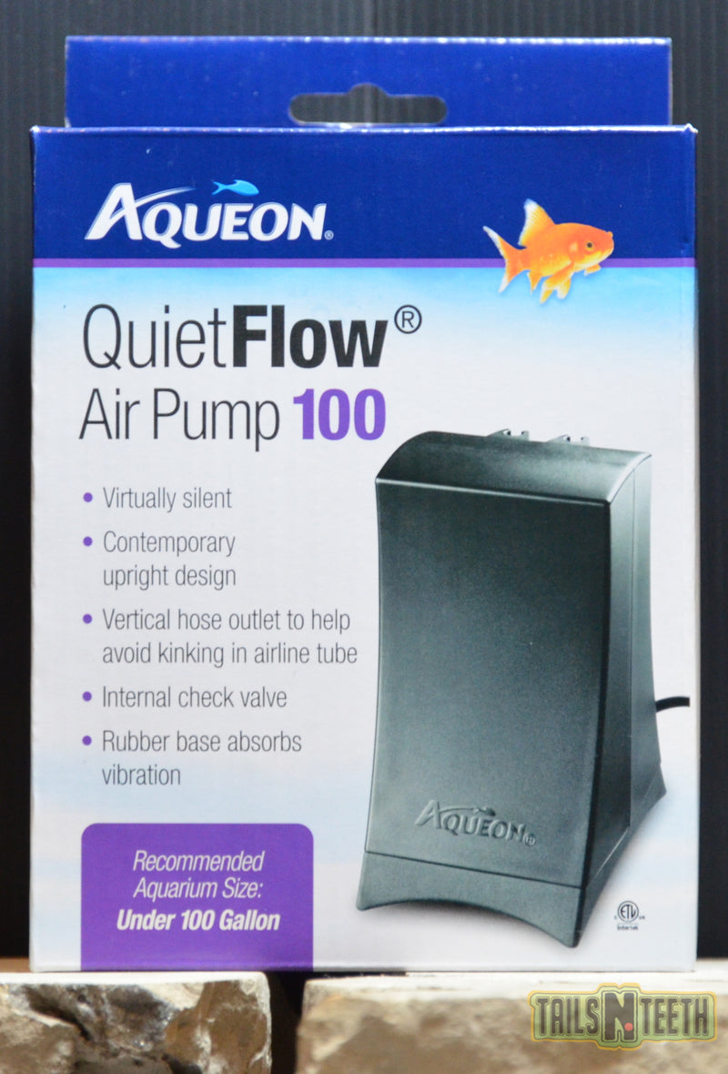 Aqueon QuietFlow Air Pump 100 for Aquariums Under 100 US Gallons - Virtually Silent