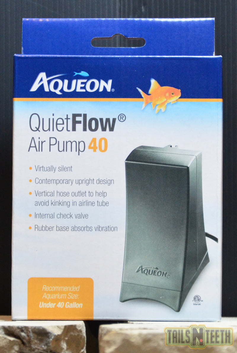 Aqueon QuietFlow Air Pump 40 for Aquariums Under 40 US Gallons - Virtually Silent