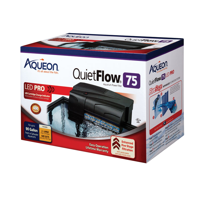 Aqueon QuietFlow LED Pro Aquarium Power Filter - 75