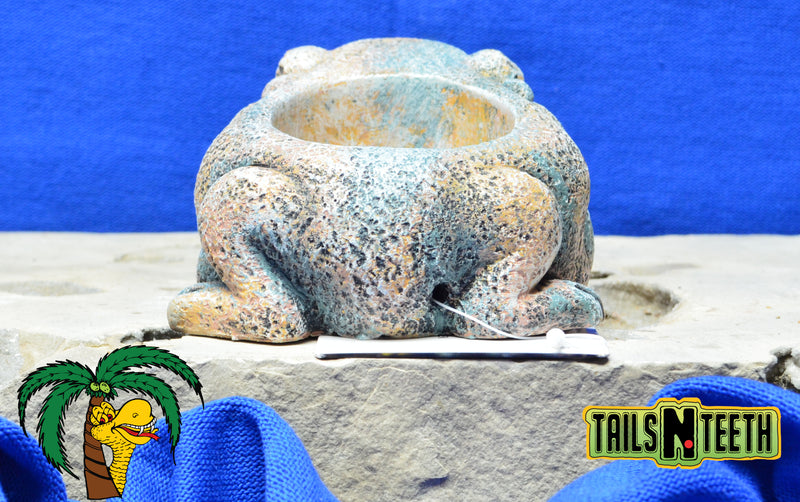 Exo Terra Aztec Frog Water Dish - 40 ml - Ancient Mesoamerican Aztec Theme