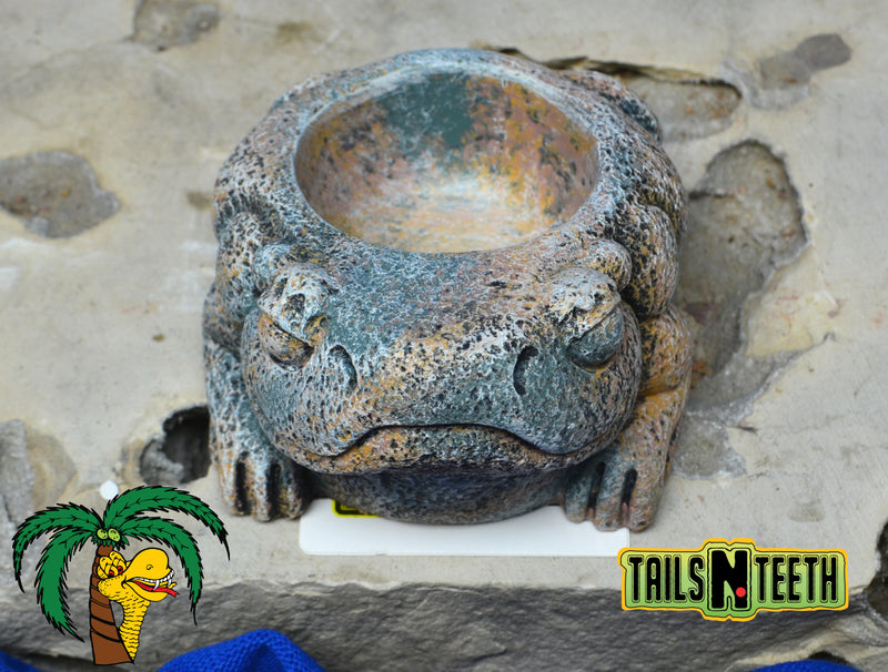 Exo Terra Aztec Frog Water Dish - 40 ml - Ancient Mesoamerican Aztec Theme