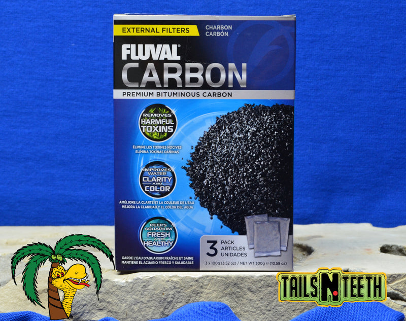 Fluval Premium Bituminous Carbon 3 x 100g ~ Replacement Filter Media ~ A1440