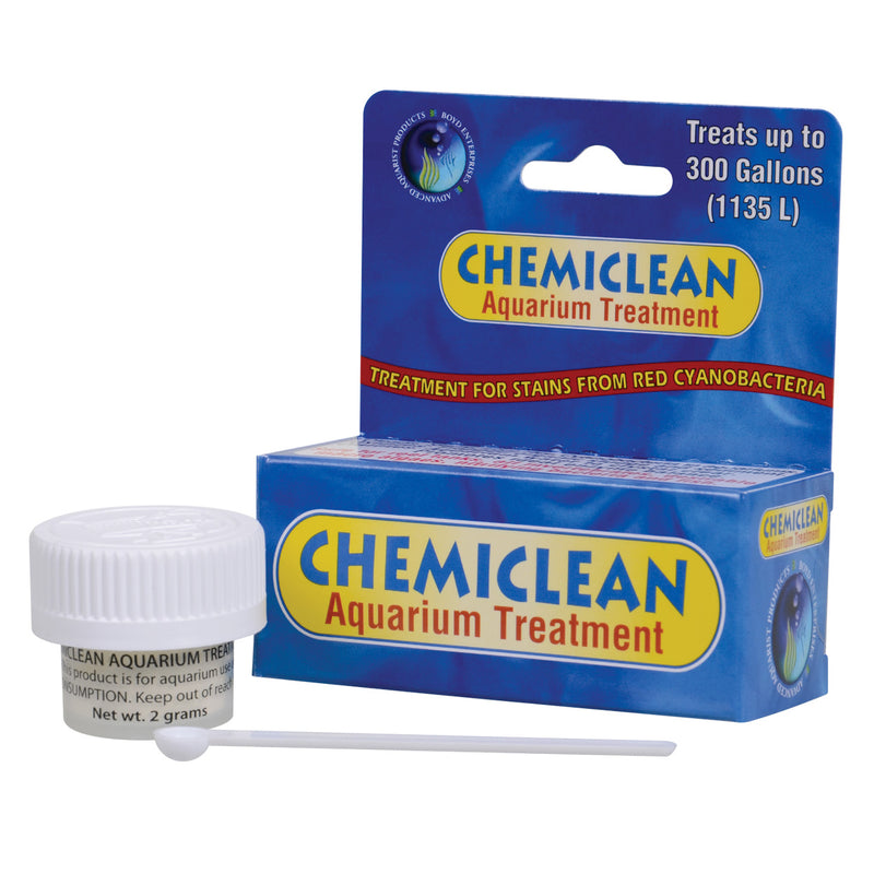 Boyd Chemiclean Aquarium Treatment - 2 g - Cleans Stains From Red, Black, Blue-Green Cyanobacteria - 300 Gal