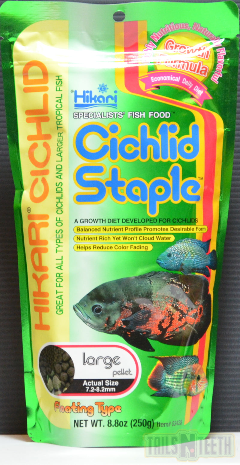 Hikari Cichlid Staple Large Floating Pellet 250g - Growth Diet for Cichlids