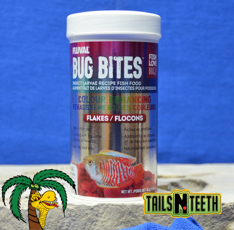 Fluval Bug Bites Colour Enhancing Formula 45g ~ Insect Larvae High Protein Diet