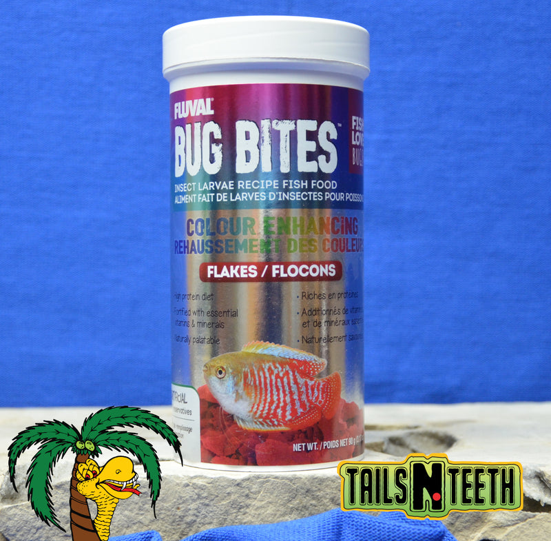 Fluval Bug Bites Colour Enhancing Formula 90g ~ Insect Larvae High Protein Diet