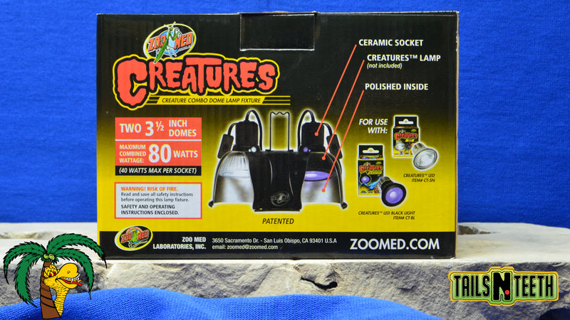 Zoo Med Creatures Creature COMBO Dome Lamp Fixture - Max 80Watts