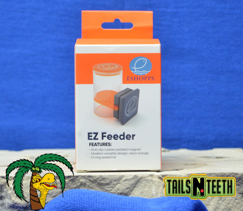 Eshopps EZ Feeder - 2" x 3" With Anti-Slip Rubber Padded Magnet - Neon Orange