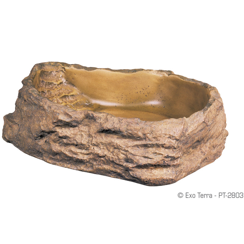 Exo Terra Water Dish - Large - Natural Look - Easy To Clean