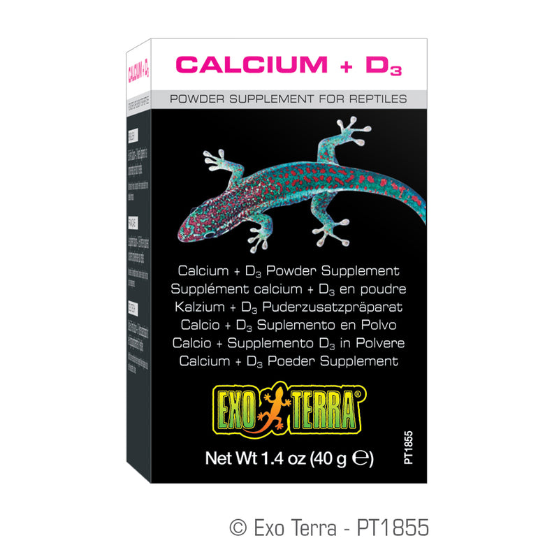 Exo Terra Calcium + D3 Powder Supplement - 1.4 oz / 40 g