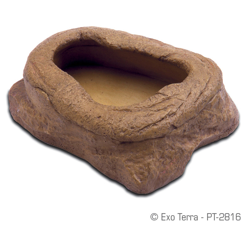 Exo Terra Worm Dish / Mealworm Feeder - Natural Look - Easy To Clean